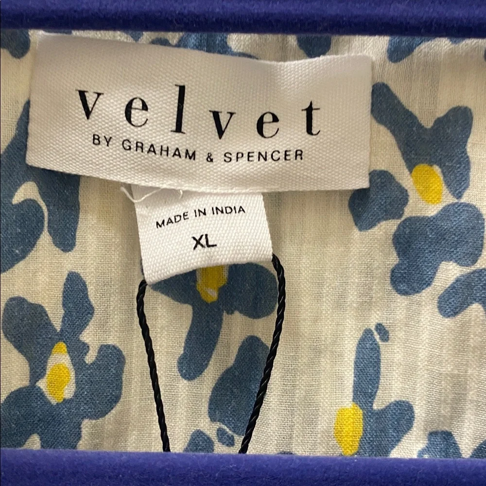 Velvet by Graham & Spencer Cream and Gray Button Down Shirt - Picture 7 of 8